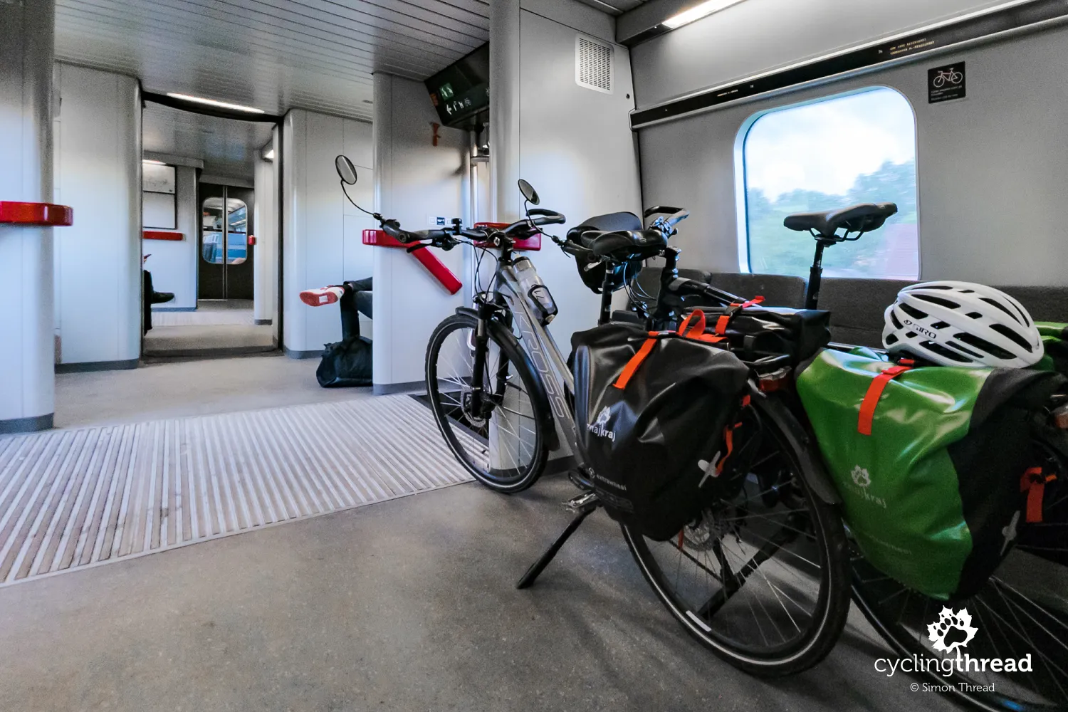 Our bicycles on a Danish InterCity train