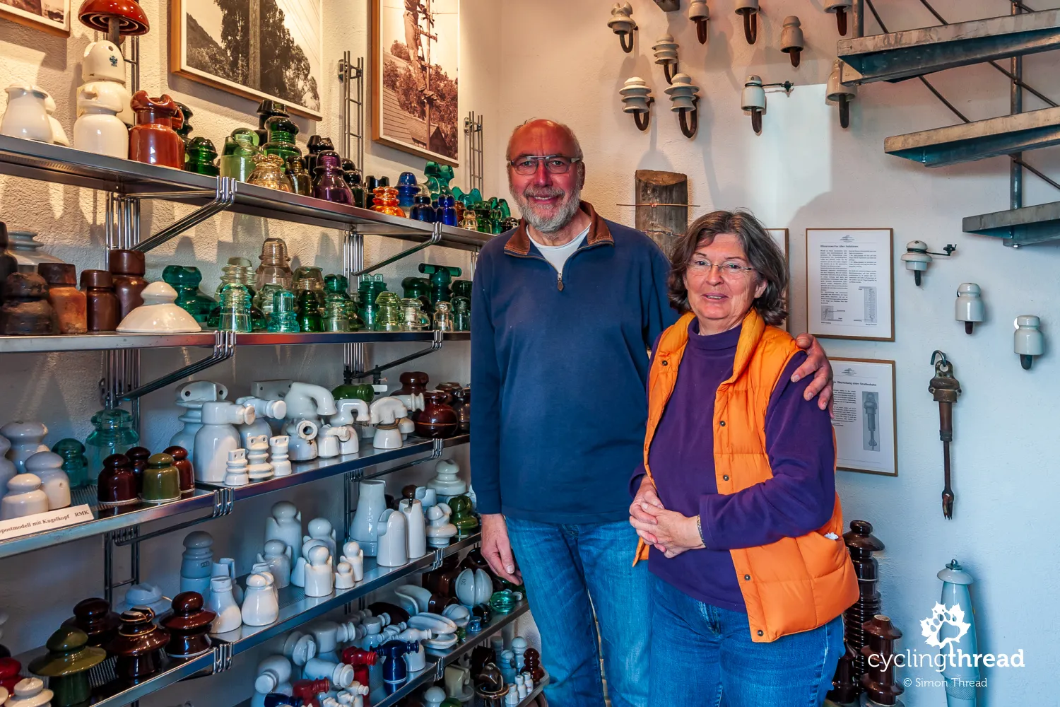 Owners of the Insulator Museum in Lohr am Main