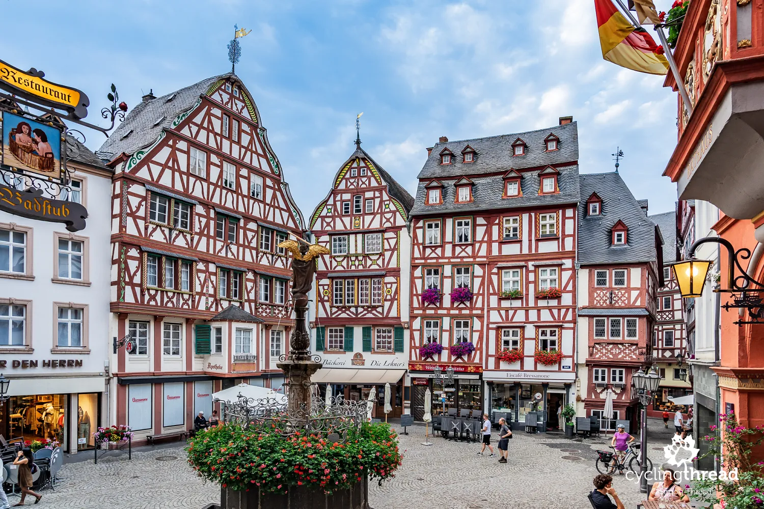 The picturesque market square in Bernkastel-Kues