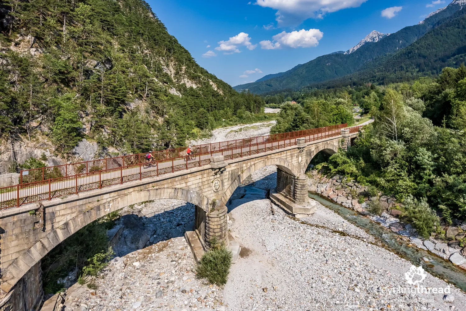 Post-railway bridge on the Alpe-Adria bicycle route