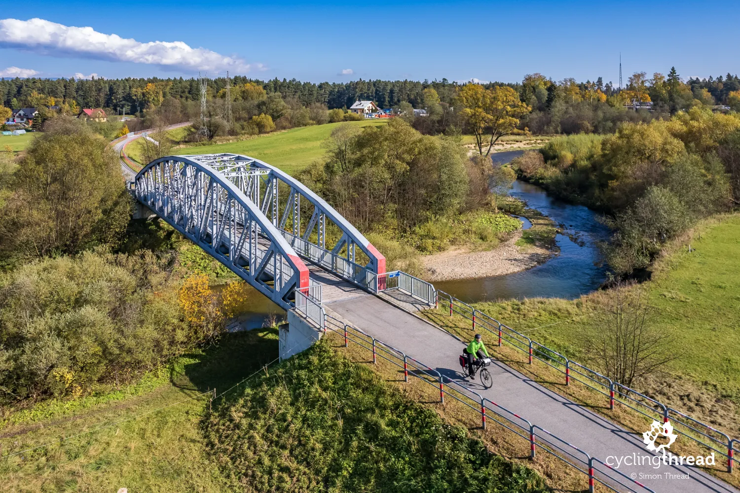 A railway bridge on the bicycle route around the Tatra Mountains
