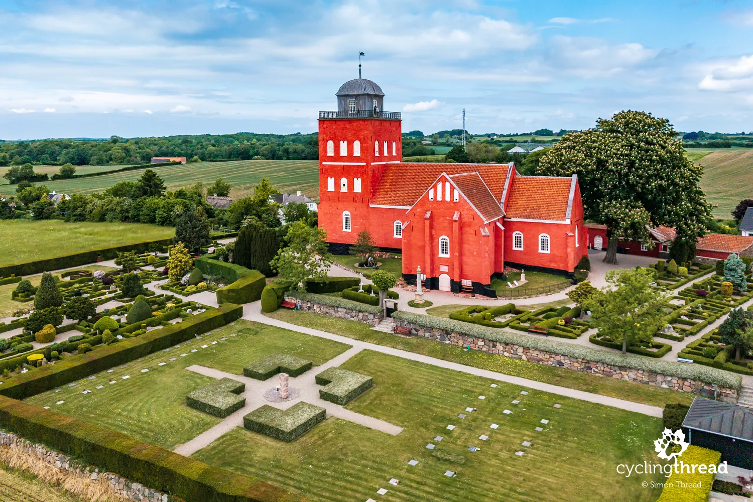 The red church at Dreslette on Funen