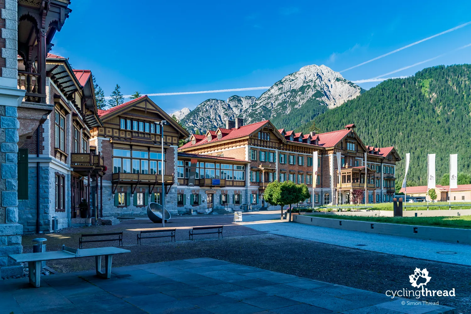 The restored Grand Hotel complex in Toblach