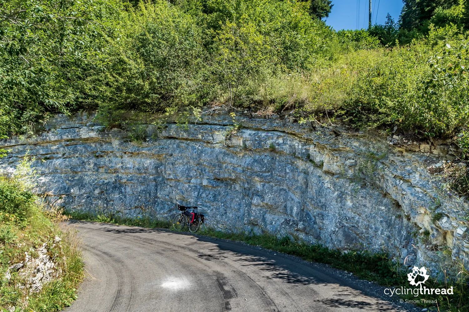 Rock layers exposed in Jura, Switzerland