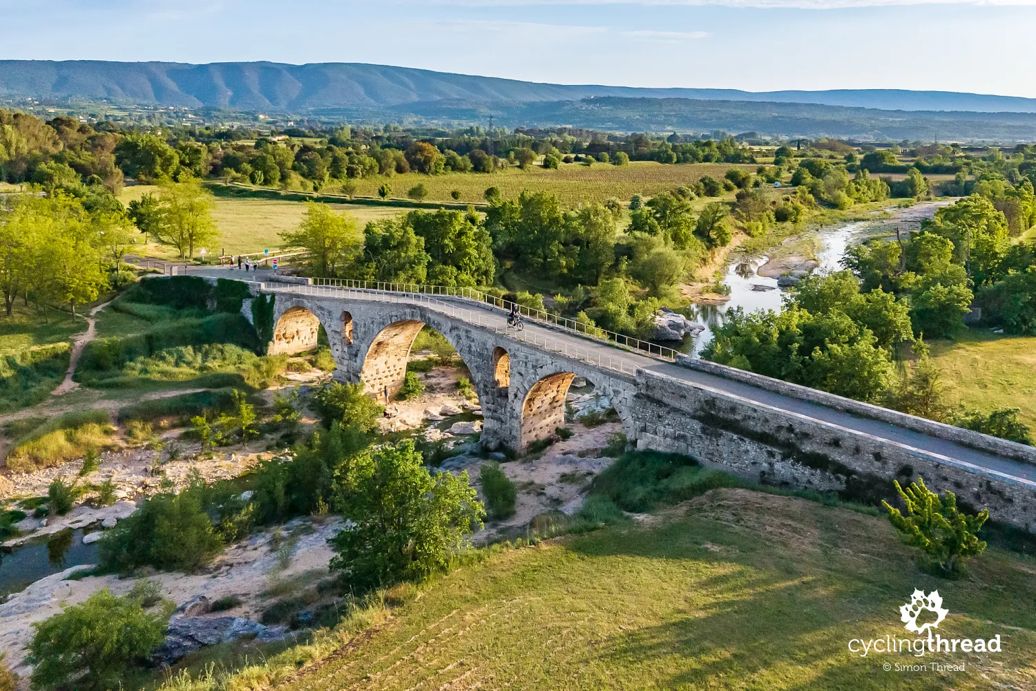 A Roman bridge on cycle route in Provence