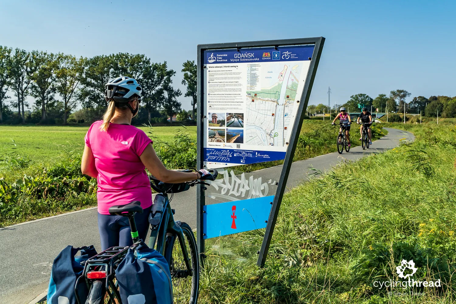 Route information on the Vistula Cycling Route