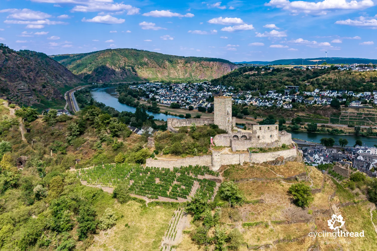 The ruins of Niederburg Castle in Kobern-Gondorf