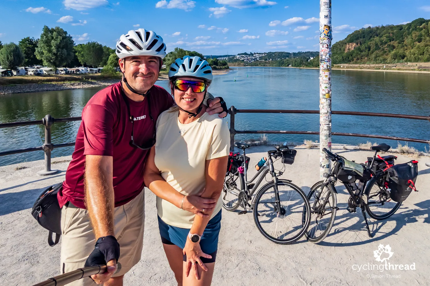 A selfie at Deutsches Eck in Koblenz