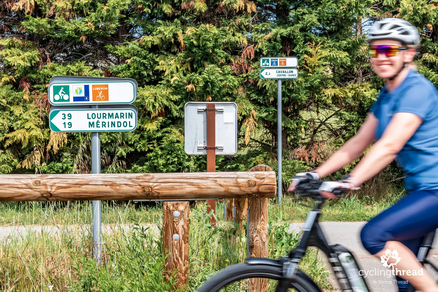 Signposts on the Around Luberon cycle route
