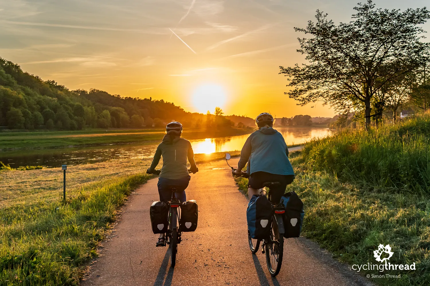 Sunset over the Dresdner Elbland, Saxony
