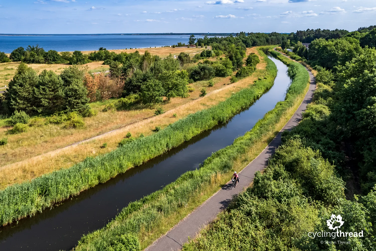 Tour Brandenburg route with Cottbus See in the background