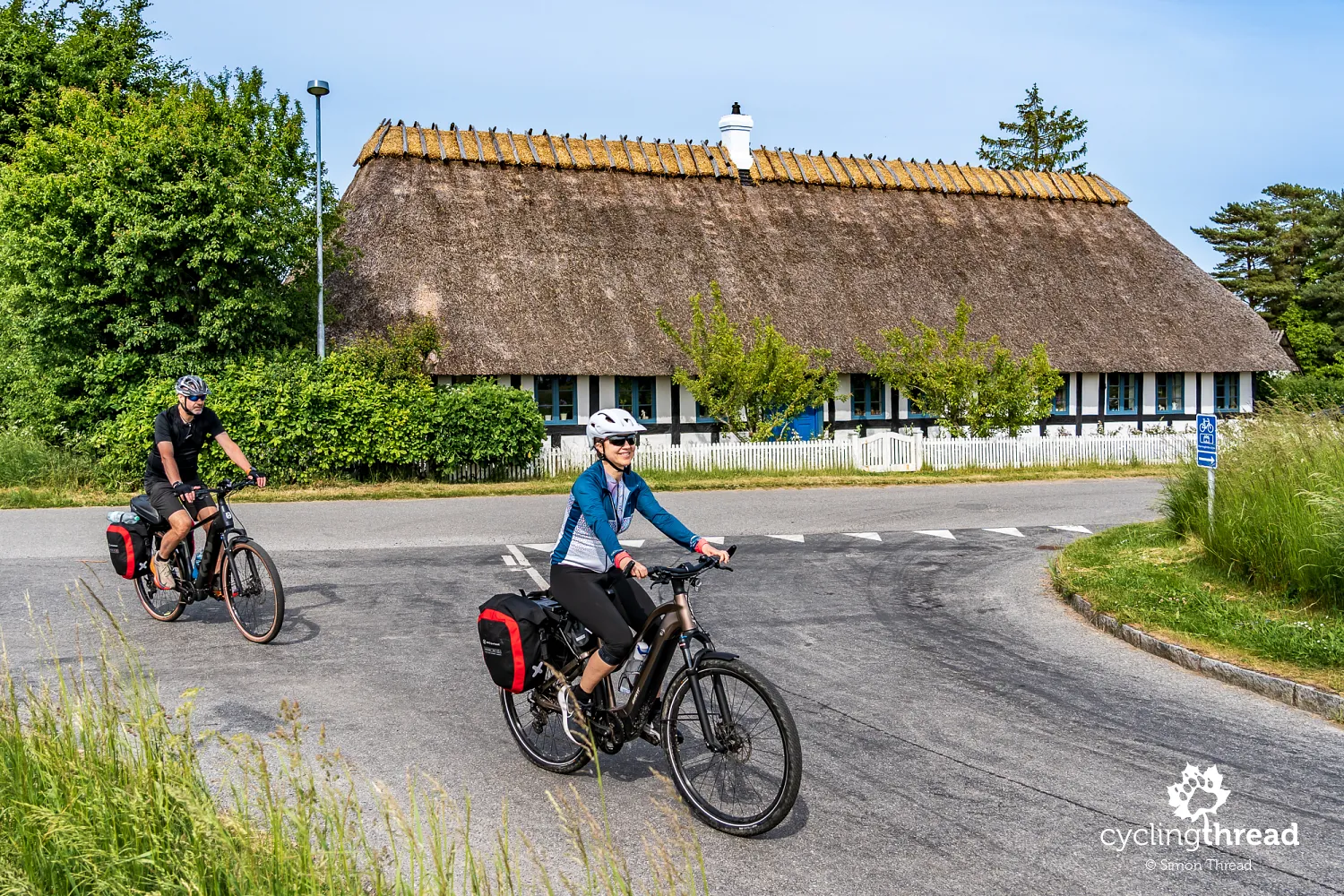 A traditional Danish half-timbered farmhouse