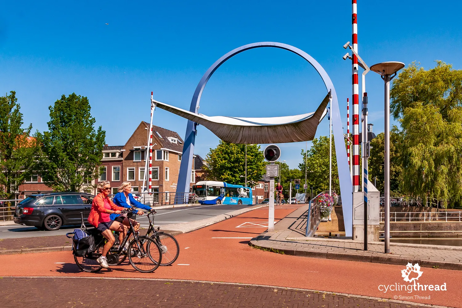 Typical cycling path in the Netherlands