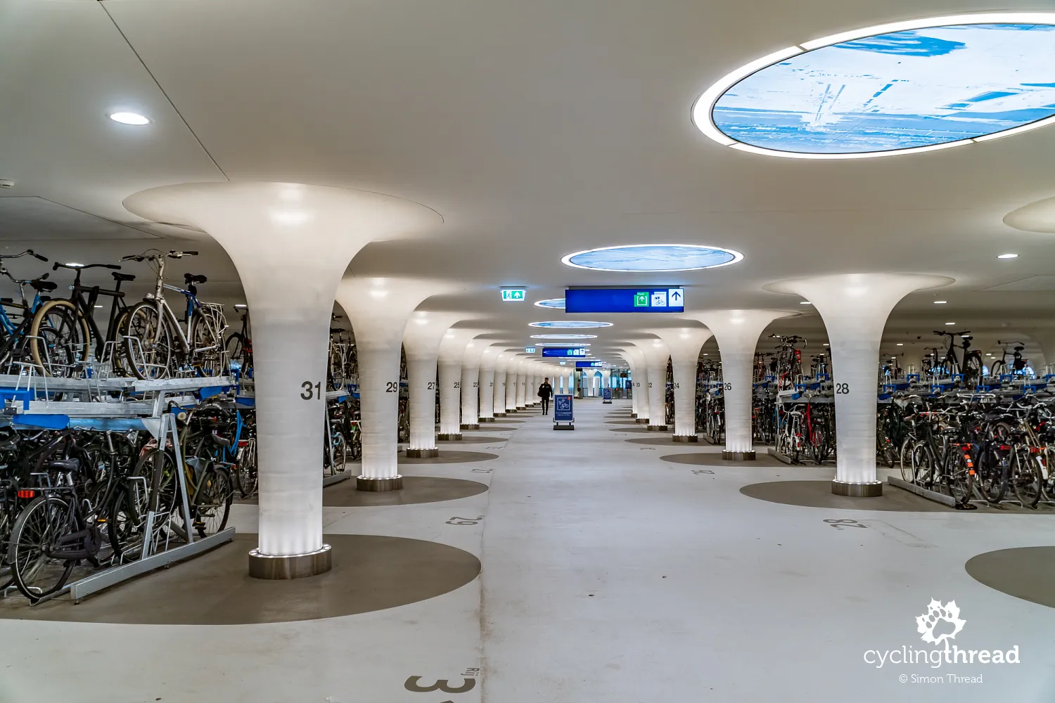 Underwater bicycle parking near the central station in Amsterdam