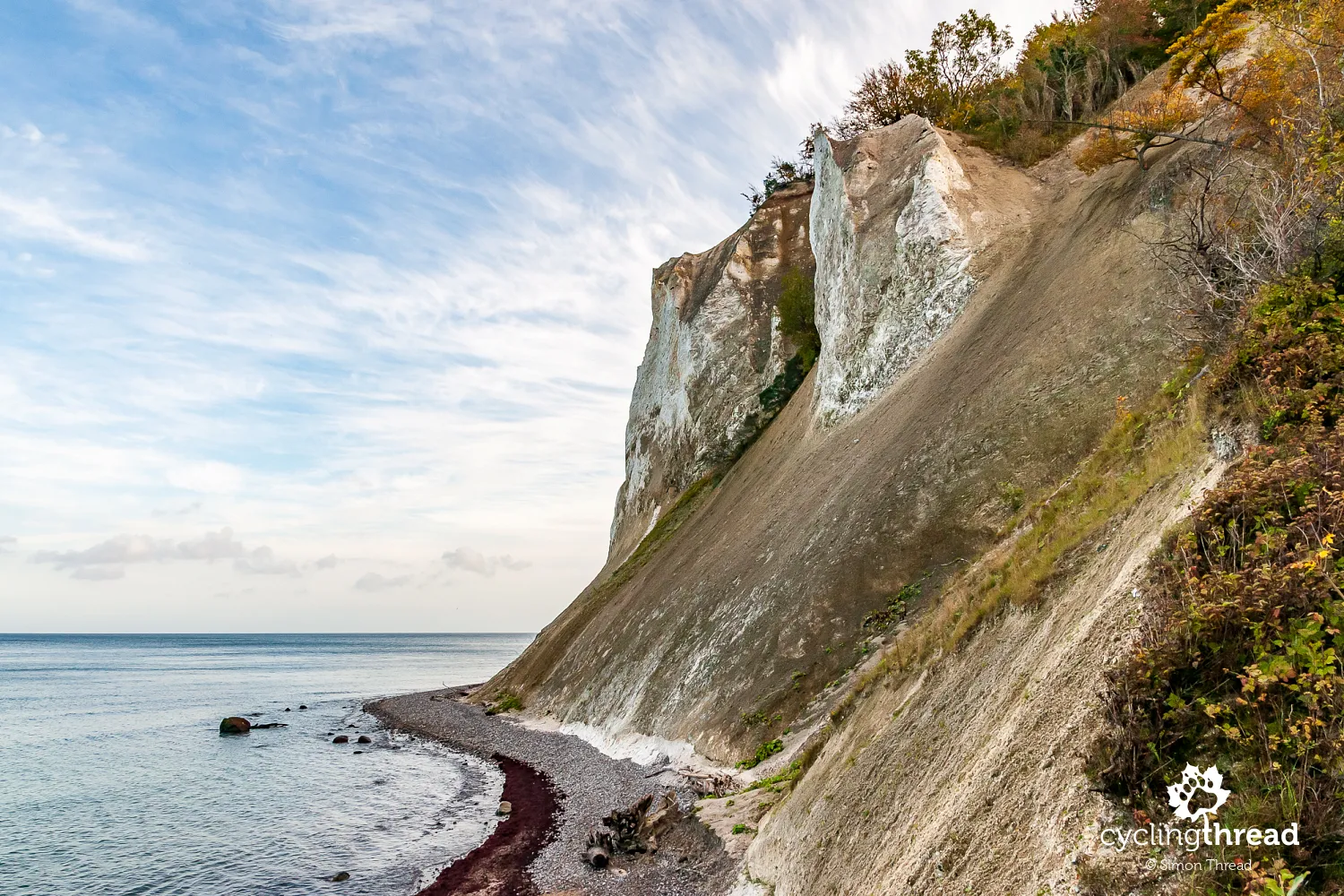 View of Møns Klint from the beach