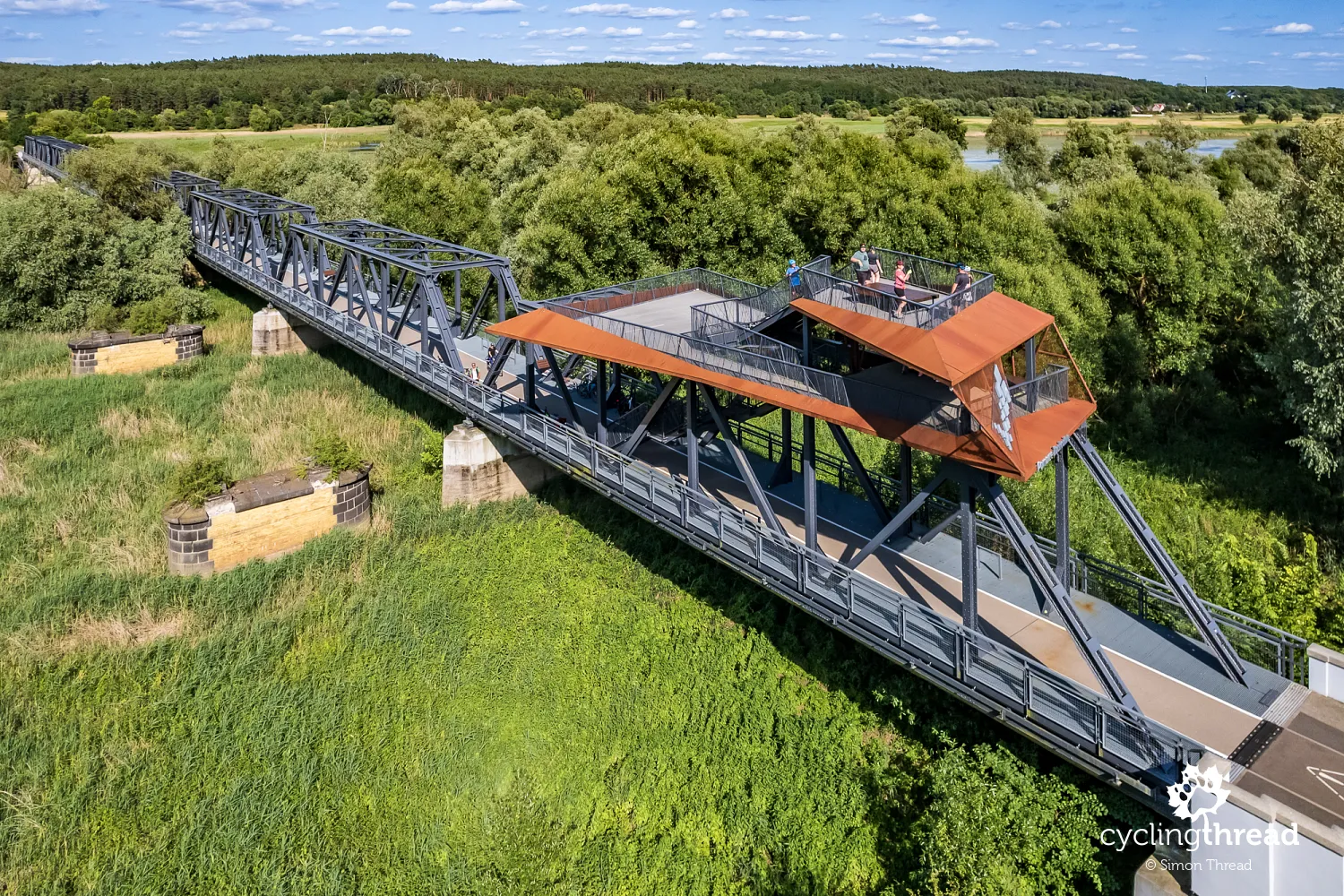 Viewing platform at the European Bridge in Poland
