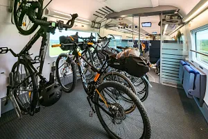 Bicycle in the ICE train in Germany