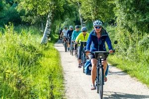 Bicycle route around Chiemsee Lake