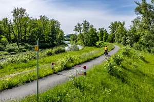 Bicycle route number 10 around Karvina in the Czech Republic