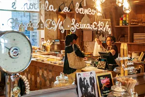 One more shop and restaurant in one in Bologna